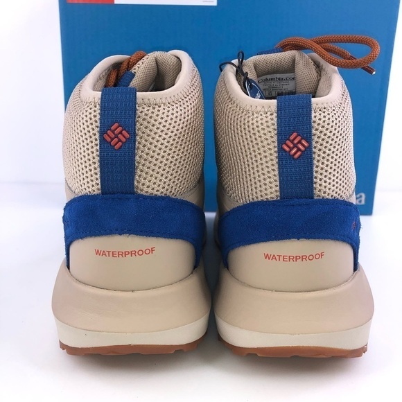 Columbia Men Trailstorm Mid Waterproof Top Hiking Sneakers Fossil Boots - Picture 6 of 8
